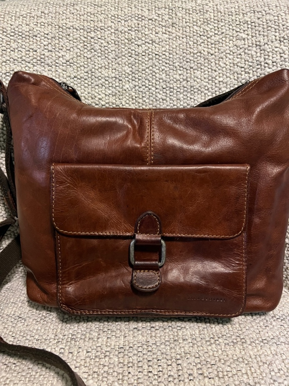 Jack Georges Voyager Brown Leather Crossbody Bag - Classic Casual Carry